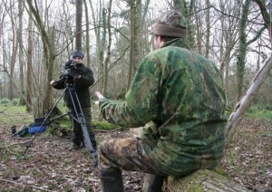 Mat out filming with Tom O'Carroll from the BASC