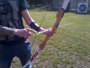 A bow and arrow